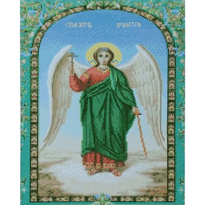 Алмазна мозаїка Ікона Ангел Охоронець розміром 40х50 см Strateg (D0004) D0004 фото