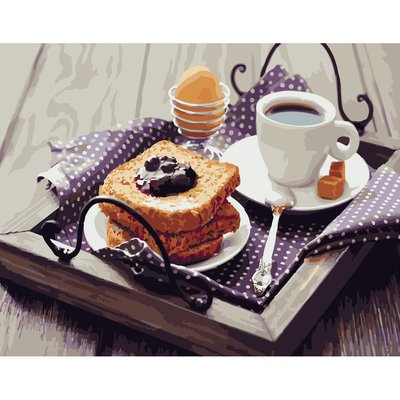 Картина за номерами Романтичний сніданок розміром 40х50 см Strateg (GS505) GS505 фото