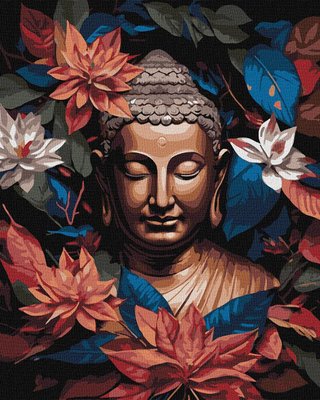 Картина за номерами Бронзовий Будда з фарбами металік 40x50 Идейка (KHO5098) KHO5098 фото