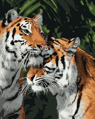 Картина за номерами Тигрине кохання Ідейка 40х50 (KHO4301) KHO4301 фото